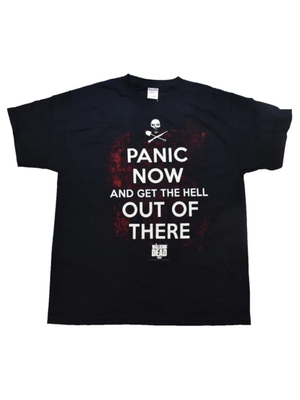 The Walking Dead Mens Panic Now Get The Hell Out Of There 2014 Shirt New S-XL